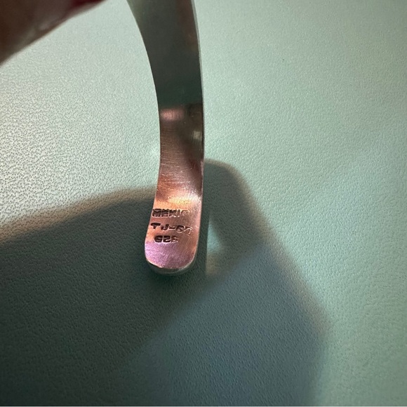 #18 STERLING TJ-67 INLAID TURQUOISE STONES CUFF BRACELET 925 MEXICO - Picture 8 of 16